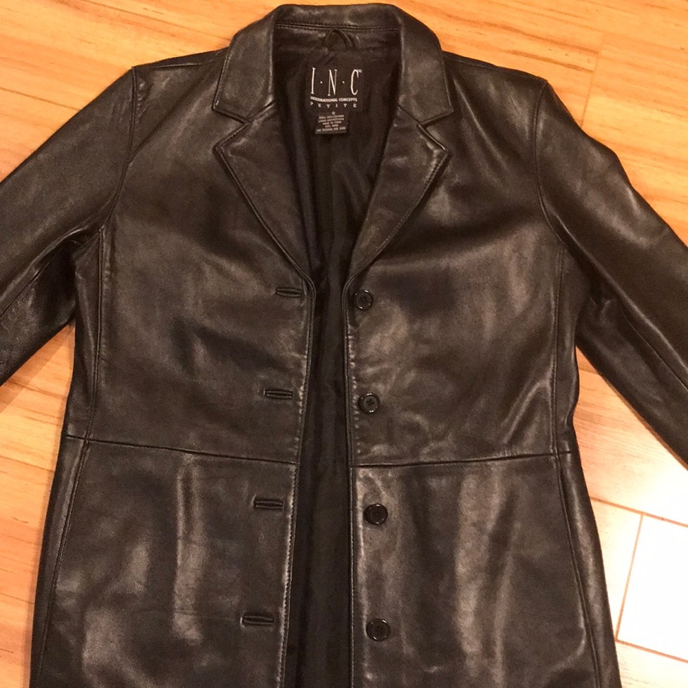 I .N.C leather jacket petite